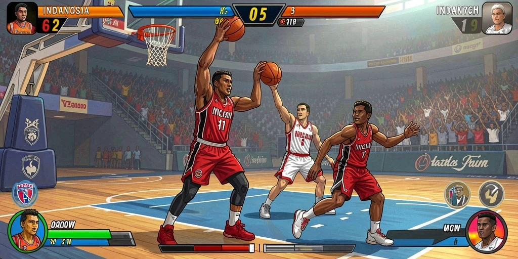 Screenshot memperlihatkan mode multiplayer dengan teman-teman.